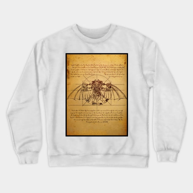 Vitruvian Songbird Crewneck Sweatshirt by ARIXD